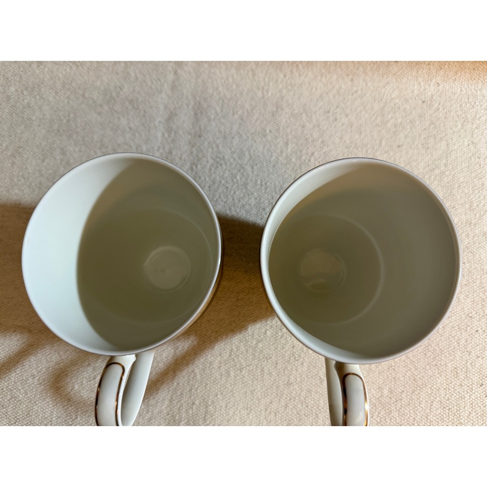 Mikasa Orchid Royal Fine China Tea Cup Set of 2 Burgundy Gold Floral - Picture 3 of 8